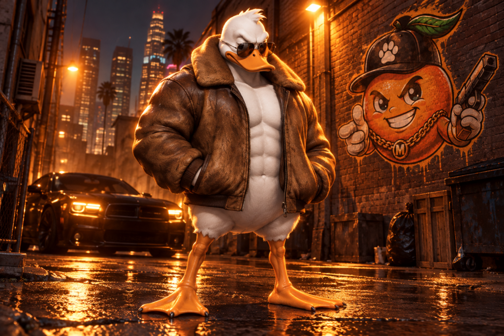 Mascota Pato Mamado Animado
