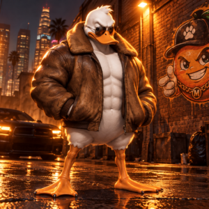 Mascota Pato Mamado Animado