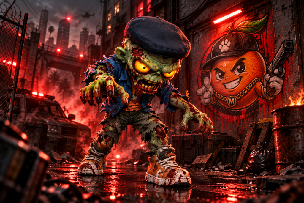 Mascota Zombie Animado